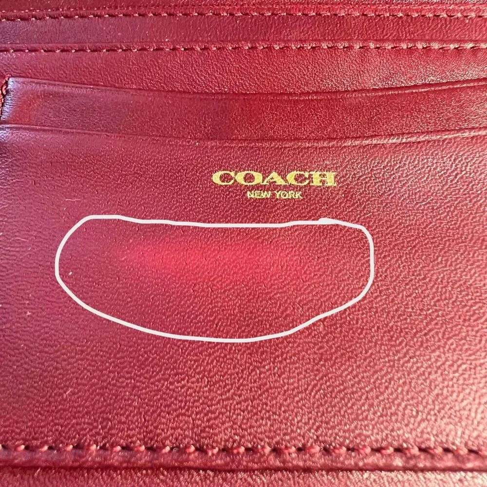 Coach burgandy croc